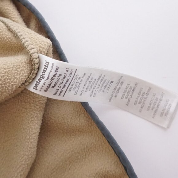Patagonia Synchilla Snap-T Fleece Pullover Two-Tone Tan Gray Gorpcore Sweater S - Picture 11 of 12